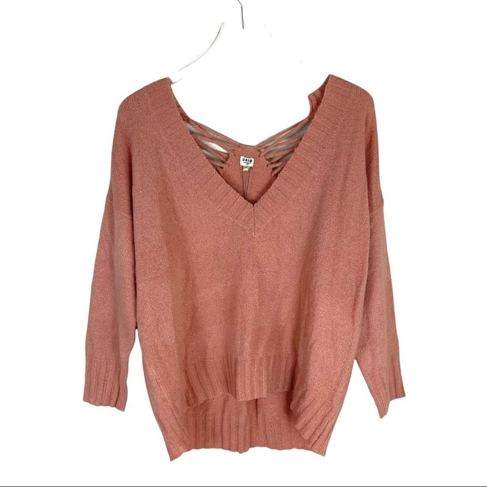 Uniq Back Lacing Slouchy Sweater - Picture 3 of 7